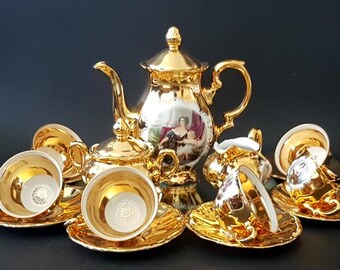 Bavaria Gold 24 K Tea Set 17 Pieces - Etsy
