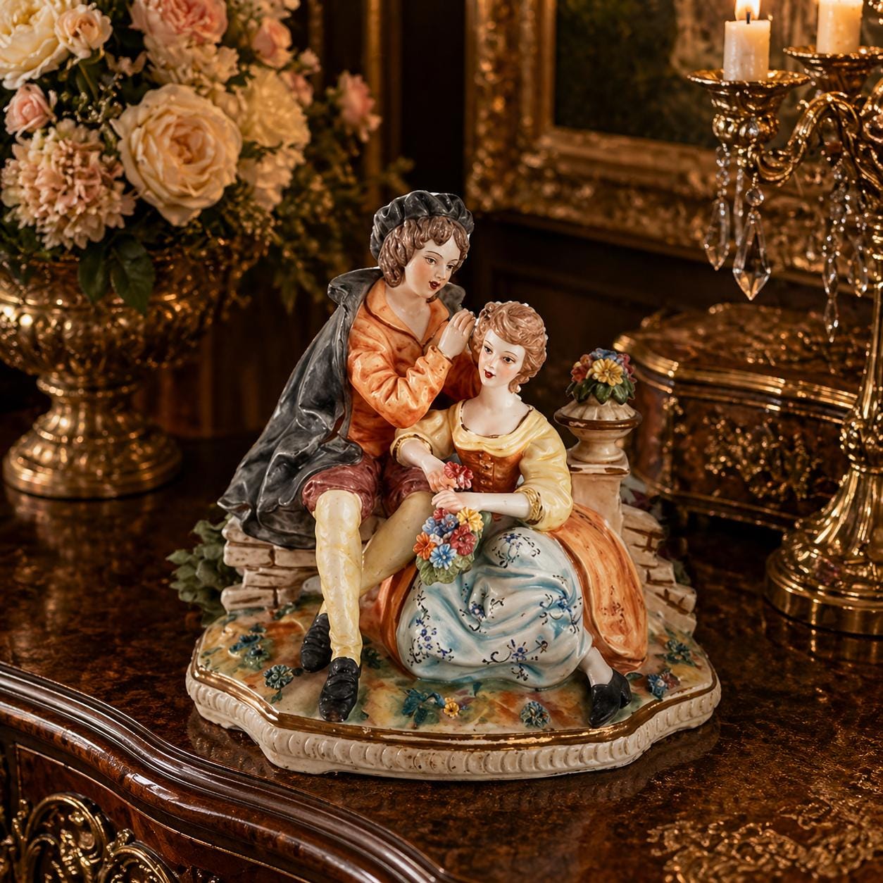 Large Porcelain Capodimonte Figurine - Etsy