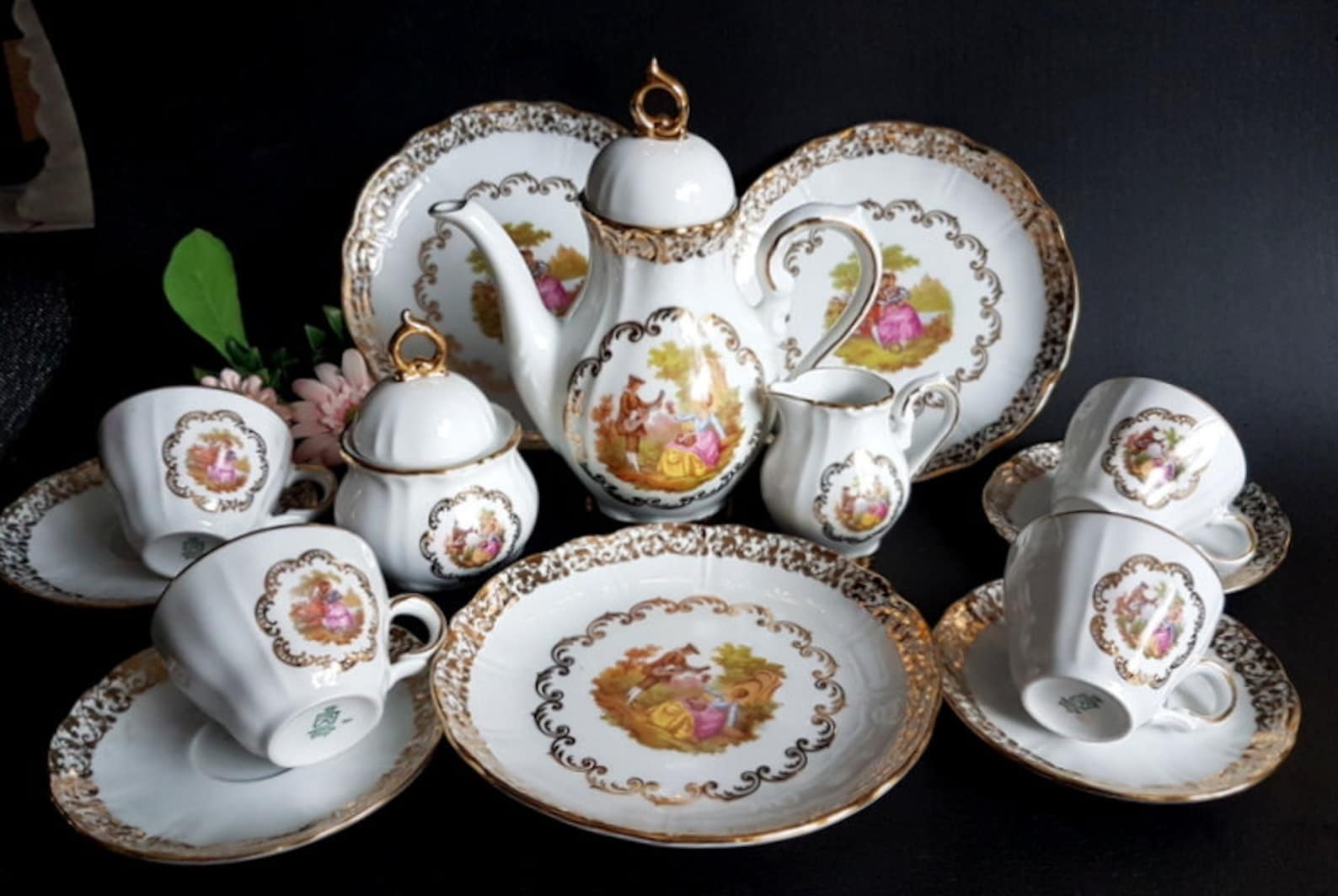 Bavaria Gold 24 K Tea Set 17 Pieces Etsy