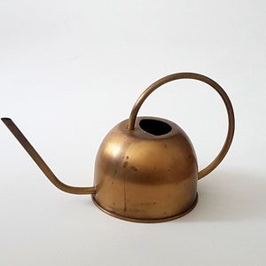 Vintage Brass & Copper Planter in the Shape of a Watering Can