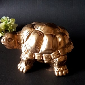 figurines d&#39;animaux vintage figurine d&#39;animal tortue figurine en or à collectionner décoration d&#39;intérieur petite sculpture