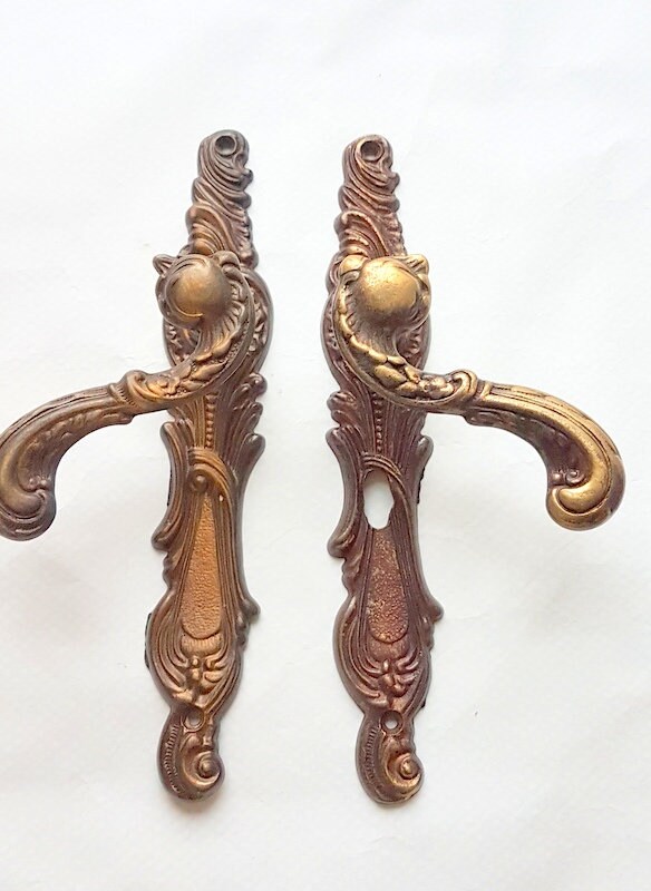 Brass Luxury Door Handle Parrot-shaped 'tamba' / 