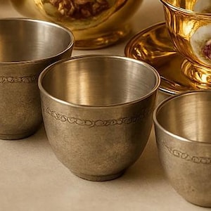 Vintage Silver Goblets// Large Goblets / Solid silver / Silver decor/ Silver/ Goblets