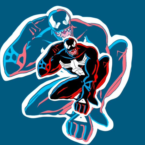 Venom Comic Sticker Venom - Etsy