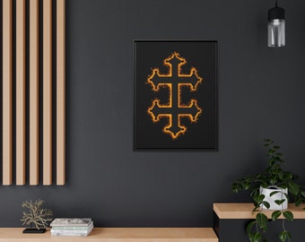 Golden Knights Matte Canvas, Black Frame