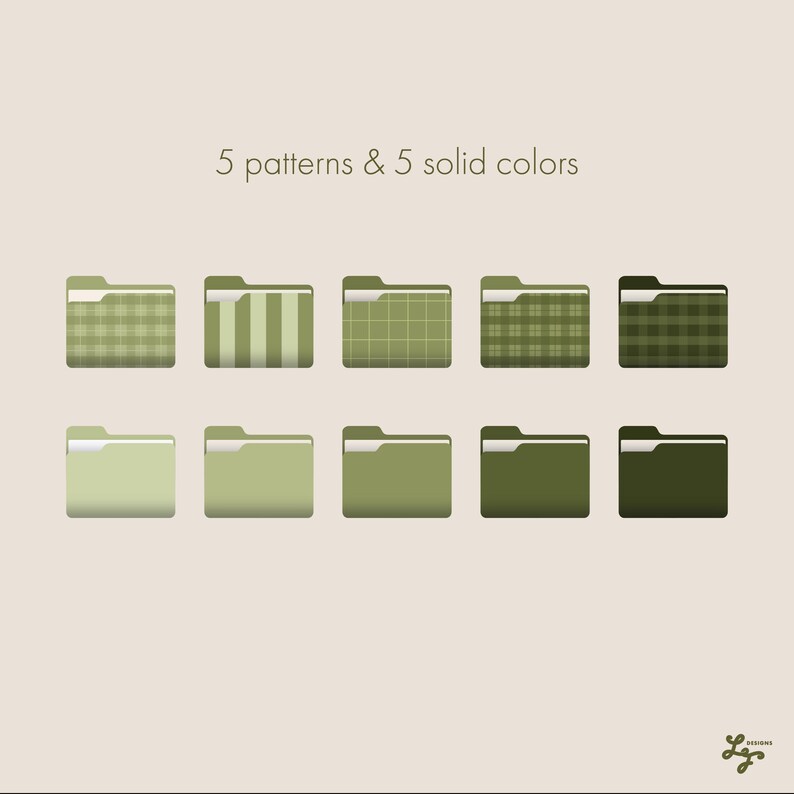 Green Folder Icons | 10-pk Computer Bundle (digital Download) - Etsy