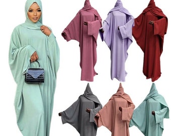 Women’s Loose Batwing Prayer Dress with Matching Headscarf