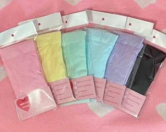 Stretchy Knee Socks, OTK, Cute, Girly, Yami Kawaii Socks, Plus Size, Coquette, Stockings, Pastel Goth, Harajuku, Legwear, Cosplay, Pink