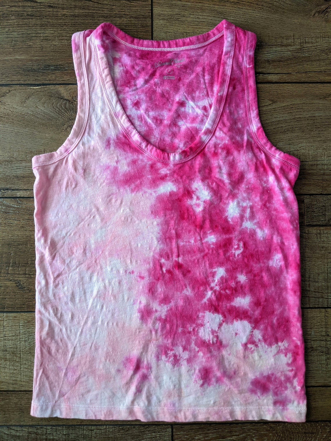 Strawberry Shortcake Pink Crumple Tie Dye Women's Tank Top | Etsy