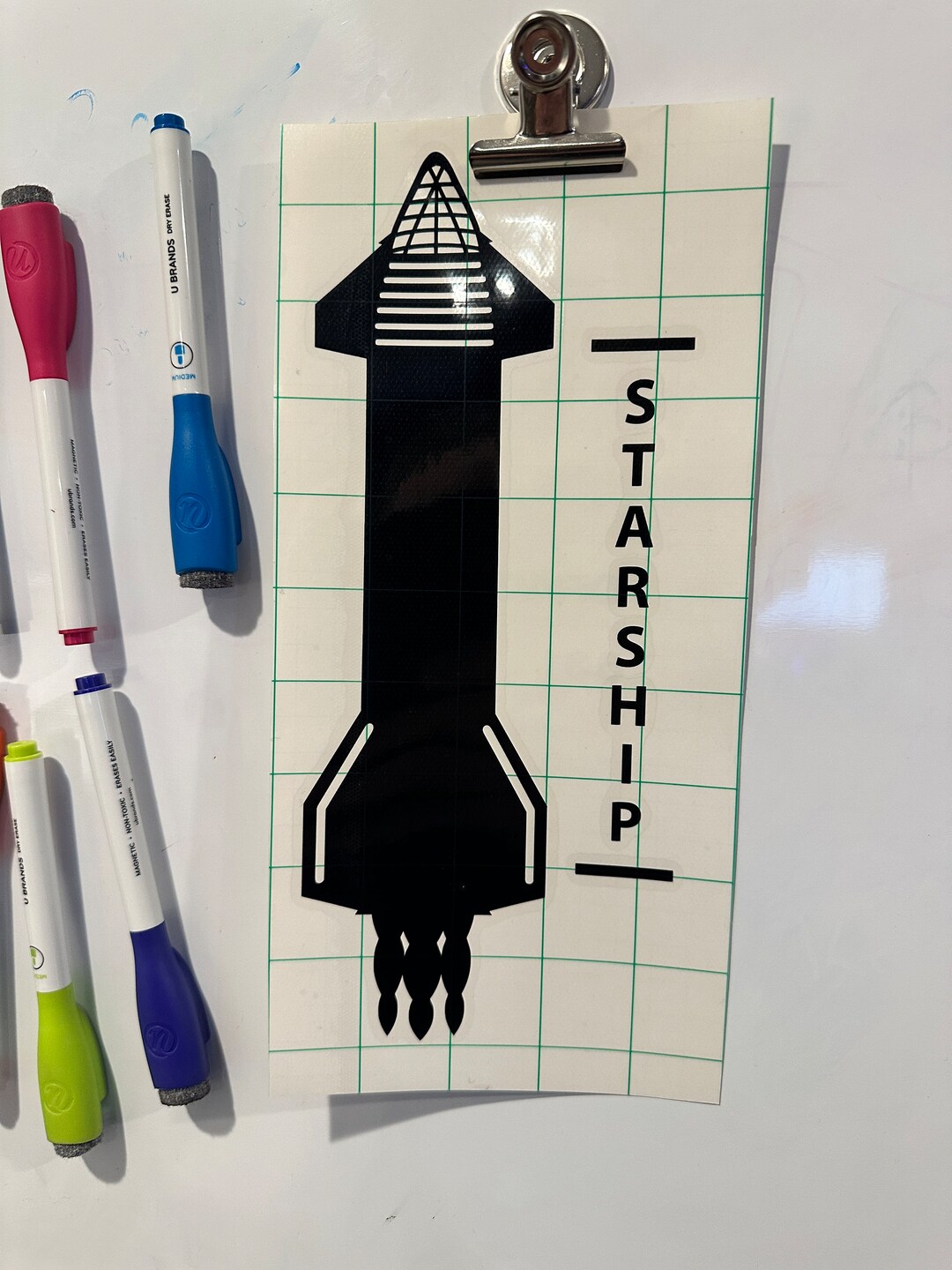 Spacex Starship 9 X 3.75 Decal Etsy