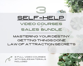 3 Self-Help PLR Video Courses and Sales Bundle