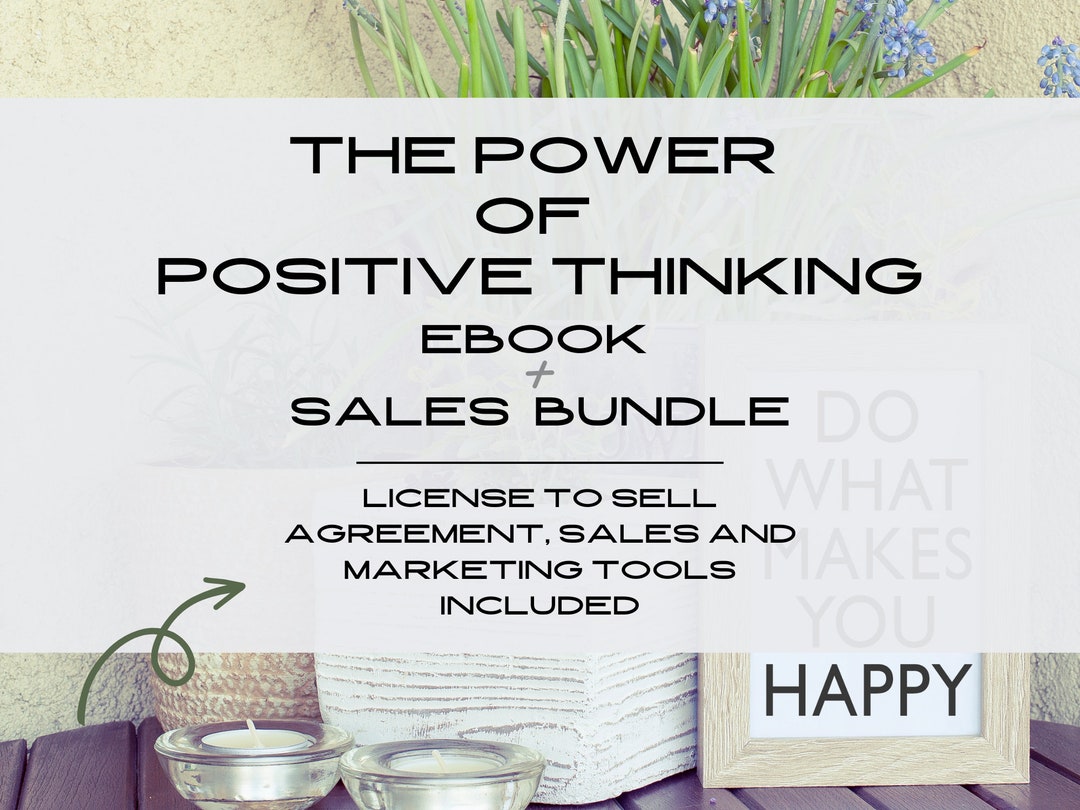 The Power of Positive Thinking Ebook, Articles and PLR Sales Bundle - Etsy