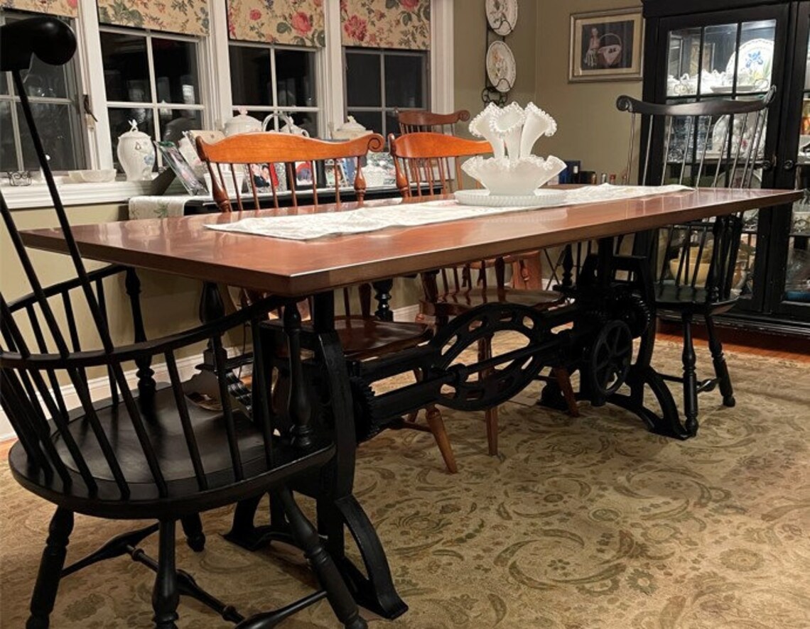 The Stunning Industrial Cast Iron Dining Room Table, Conference Table