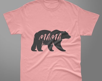Womens Mama Bear T Shirt svg, Mom svg, Shirt, Mama svg, Mom gift svg, Mothers Day svg, SVG,PNG, EPS, Dxf,Jpeg,Pdf Download, Cricut