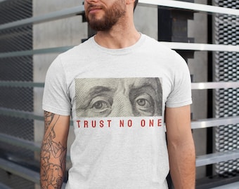 Benjamin Franklin Digital Art - No confíes en nadie camiseta pegatina taza de café bolso de mano Png regalo de impresión digital
