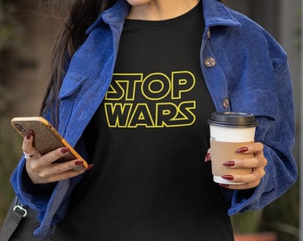 Star Wars Adaptation "Stop Wars" Illustration Digital Design Svg, Png, Pdf, Eps, Dxf, Jpg - Instant Download