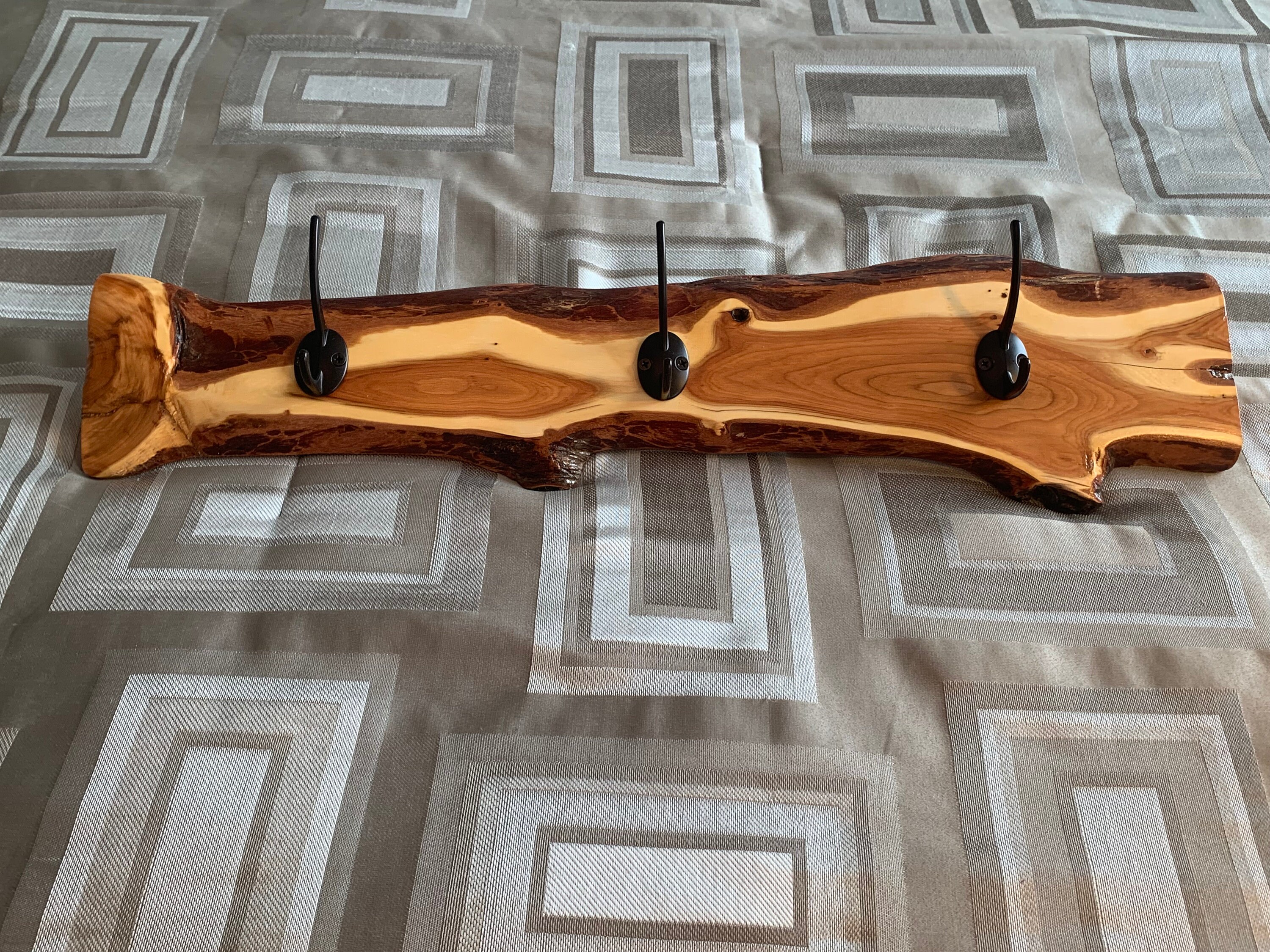Hand Made Live Edge Yew Wood Coat Rack/Hook Exotic Wood Etsy