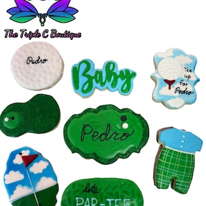 Babyparty Golf thematische Zuckerplätzchen
