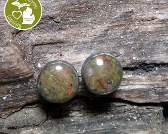Unakite inlaid in your choice of metal