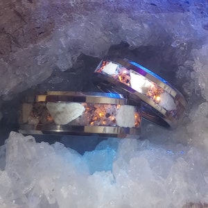Petoskey and yooperstone wedding band in your chosen size, width and material