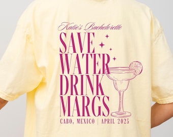 Camisa de color cómodo para despedida de soltera Margs and Matrimony, camisas de despedida de soltera Margarita, cóctel Bach, despedida de soltera Margs, despedida de soltera Cabo