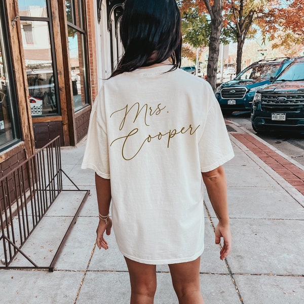 Custom Mrs Shirt, Mrs Last Name Shirt, Bride Personalized Shirt, Personalized Mrs Shirt, Wifey Shirt, Bride Shirt,Mrs Custom, Future Mrs Tee