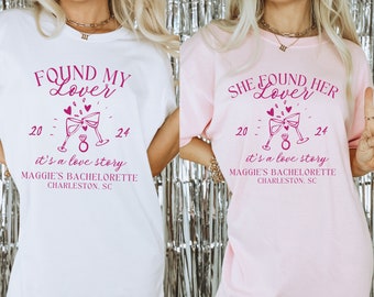 Lover Bachelorette Comfort Colors Shirt, Custom Bach Shirts, Bridal Party Gifts, She Found Her Lover, Found My Lover, Bachelorette Shirts