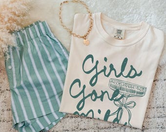 Girls Gone Mild Bachelorette Shirts, Sweatshirts, Long Sleeve Shirts, Pj Bach, Mild Bachelorette, Spa Bach, Girls Night, Cocktail Bach