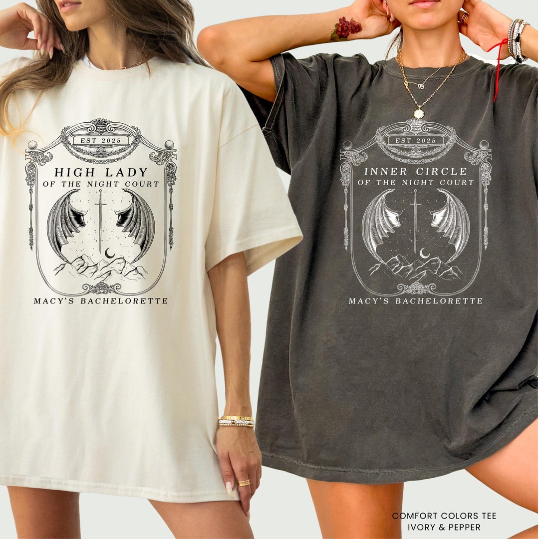 High Lady of the Night Court Shirt, Long Sleeve Shirt, Sweatshirt, Book Tok Bachelorette,