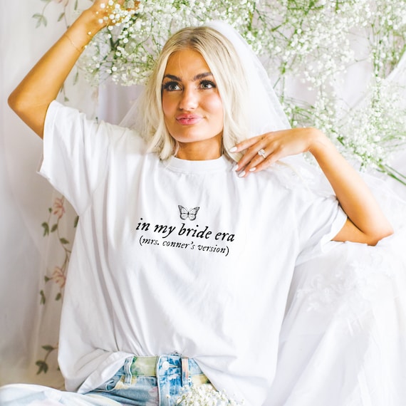 In My Bride Era Comfort Colors Shirt, Custom Bride Gift, Bridal Party Gift, Engagement Gift, Gift for Bride, Custom Era Shirt, Eras Shirt