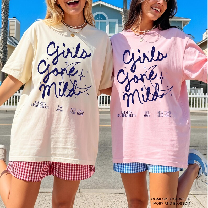 Girls Gone Mild Bachelorette Long Sleeve Shirt, Shirt, Sweatshirt, Pj Bach, Mild Bachelorette, Sleepover Bach, Girls Night, Bridal Pjs bild 5