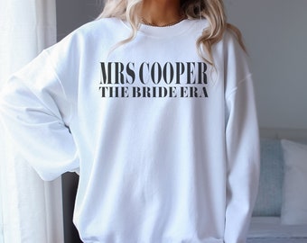 Custom Bride Crewneck, Bride Comfort Colors Sweatshirt, Bride Era, In My Bride Era, Wedding Gift, Bride Gift, Engagement Gift, Mrs Crewneck