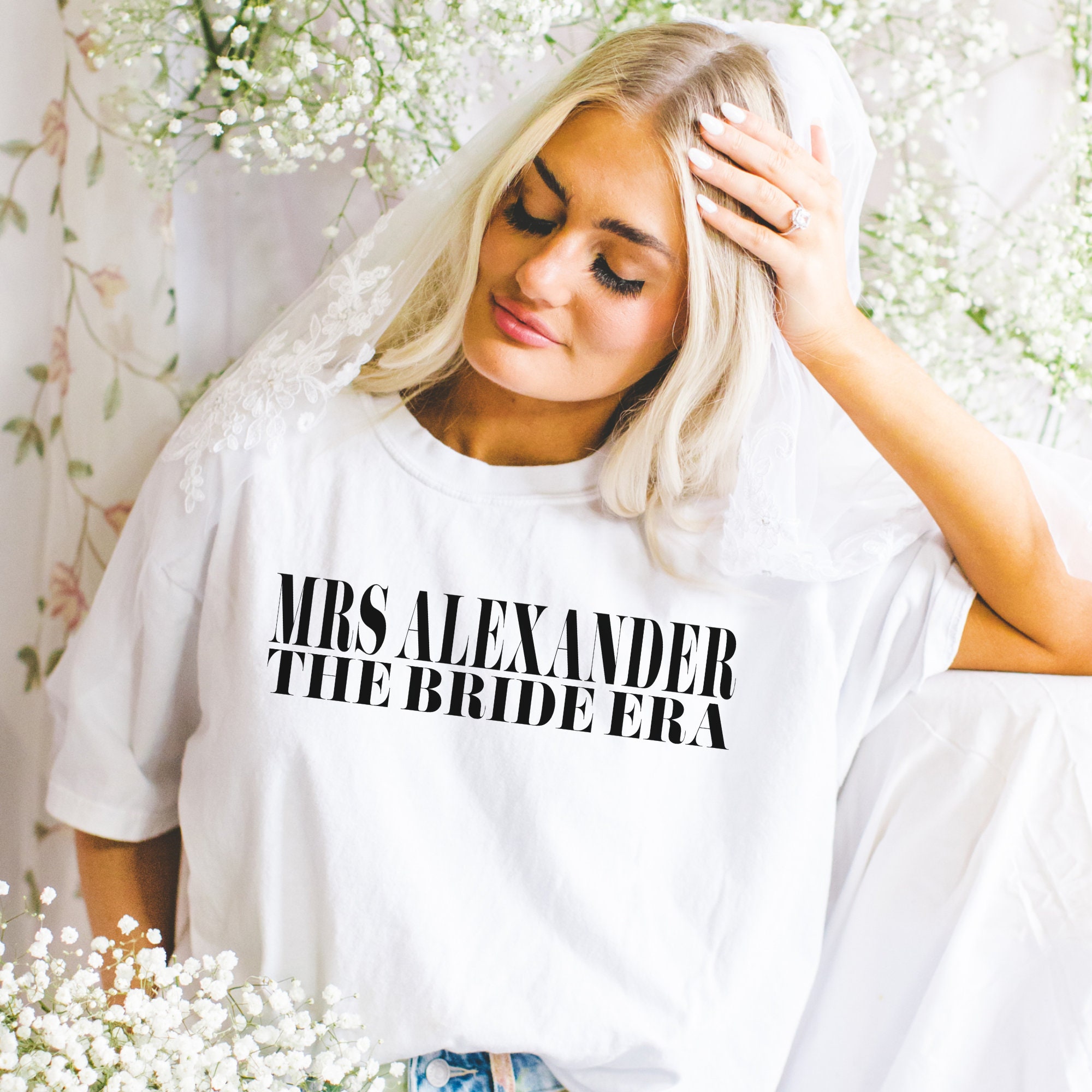 Custom Bride Comfort Colors Shirt, in My Bride Era Shirt, Bride Era ...