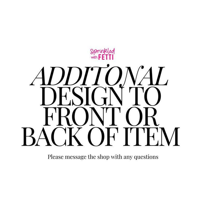 Additional Design for Item - Etsy