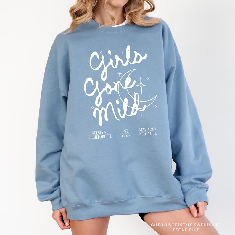 Girls Gone Mild Bachelorette Long Sleeve Shirt, Shirt, Sweatshirt, Pj Bach, Mild Bachelorette, Sleepover Bach, Girls Night, Bridal Pjs bild 6