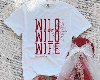 Wild Wild Wife Western Bachelorette Shirt, Comfort Colors Long Sleeve Shirt, Sweatshirt, Nashville Bach