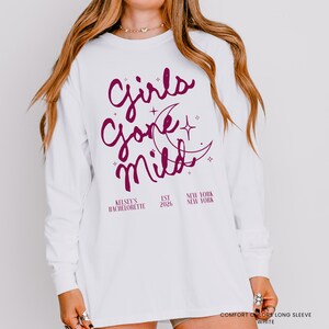 Girls Gone Mild Bachelorette Long Sleeve Shirt, Shirt, Sweatshirt, Pj Bach, Mild Bachelorette, Sleepover Bach, Girls Night, Bridal Pjs bild 2