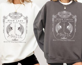 High Lady of the Night Court Sweatshirt, Shirt, Long Sleeve Shirt, Book Tok Bachelorette, Book Bachelorette, Fantasy Bach, Last Quest Bach