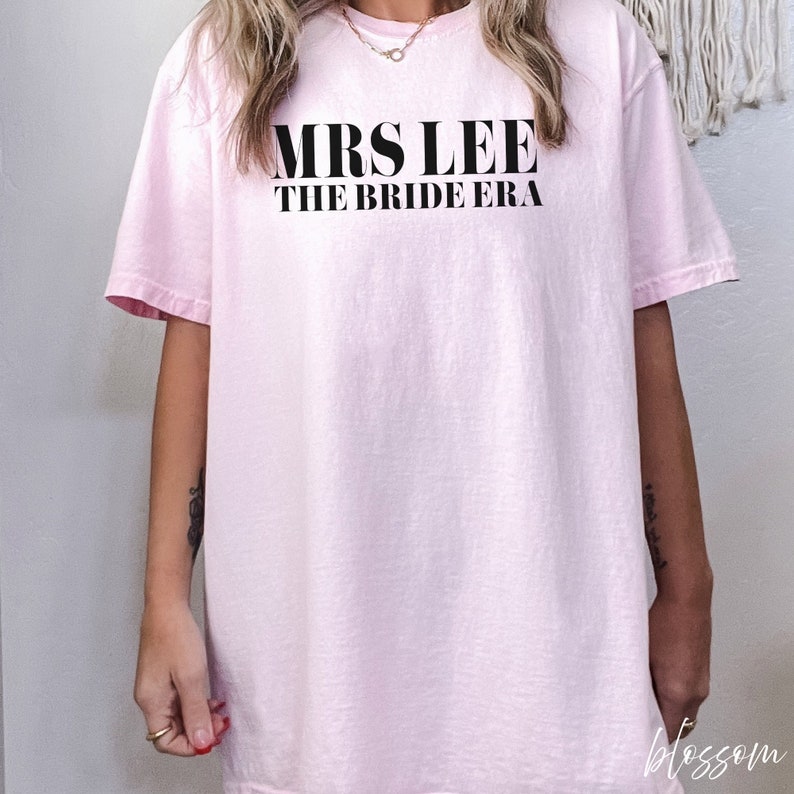 Custom Bride Comfort Colors Shirt, in My Bride Era Shirt, Bride Era ...