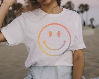 Smile Oversized Tshirt | Happy VSCO Girl Aesthetic Shirt | Good Vibes Tumblr Clothing