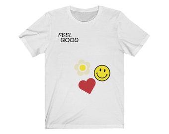 Feel Good Oversized Tshirt | Retro Aesthetic Graphic Tee | Good Vibes Tumblr Clothing