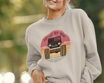 American Offroad, Offroad Sweatshirt, Off Road Shirt, USA Flag Shirt, US Offroad, 4WD shirt, 4wd Off-road, Adventure Shirt, Sunset Shirt