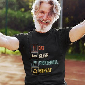 Pickleball Shirt, Funny Pickleball T-Shirt, Pickleball Player Gift, Pickleball Coach, Eat Sleep Pickleball Repeat