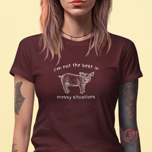 Mental Health Shirt, Funny Mental Health Shirt, Sarcastic Shirt, Meme Shirt, Funny Pig Shirt, Cute Pig Shirt