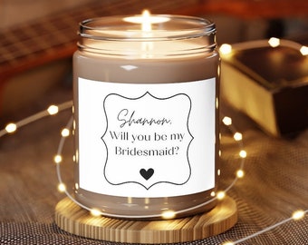 Bridesmaid Candle, Bridesmaid Proposal, Maid of Honour, Will you be my Bridesmaid, Personalized Candle, Custom Candle, Wedding Candle