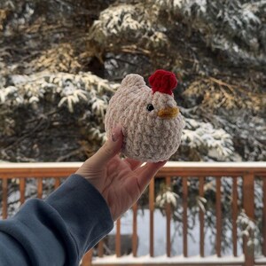 Crochet Chicken Plushie Amigurumi Handmade Stuffed Animal