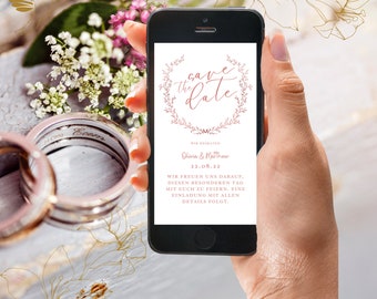 Digital e-Card | Invitation | Wedding invitation | Save the Date | Wedding | Birthday | WhatsApp "Simply RED" PERSONALIZED