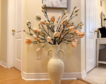 Magnolia Flower Faux, 4’ Tree Branches Magnolias, Highest Quality Real Touch Flowers, Premium Quality Branches, Fake Tree, Fake Flowers,