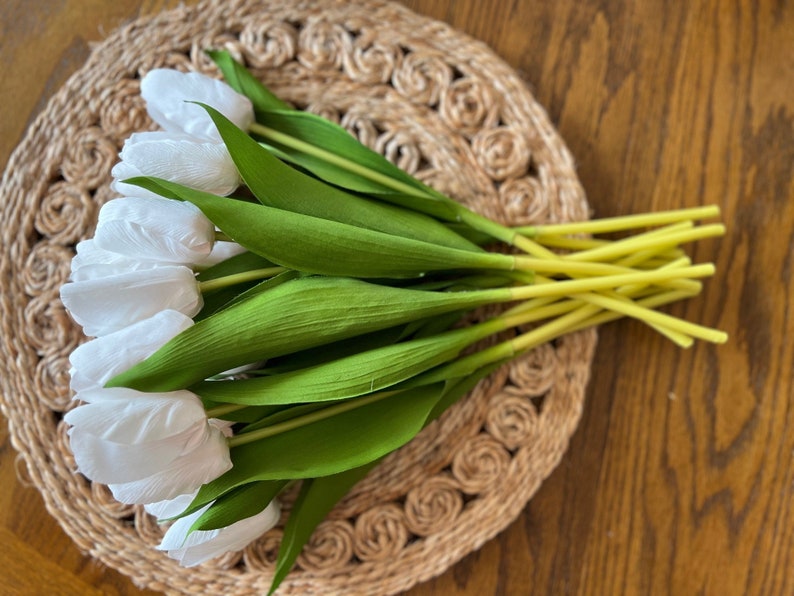 Artificial Tulips, Fake Tulip Flowers, Real Touch Tulips for Table