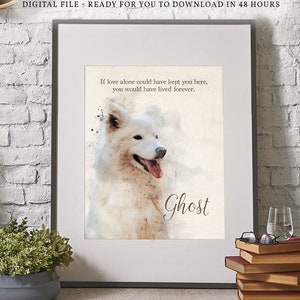 Personalized Pet Memorial DIGITAL FILE  // Pet Loss Gifts // dog dad gift // Pet Bereavement Gift // Pet Sympathy Gift // Pet Loss Portrait